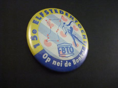 15e Elfstedentocht Friesland schaatsen 1997, Op nei de Bonke (  (aanmoedigingskreet voor doorgewinterde schaatsers op weg naar de Bonkevaart -de finish van de Elfsteden